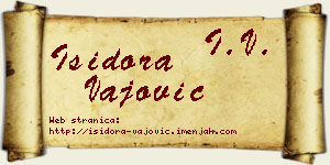 Isidora Vajović vizit kartica